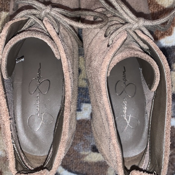 Jessica Simpson Catcher Suede Wedge Booties - Picture 7 of 15